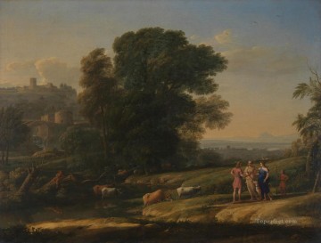Claude Lorrain Painting - Landscape with Cephalus and Procris Reunited by Diana Claude Lorrain
